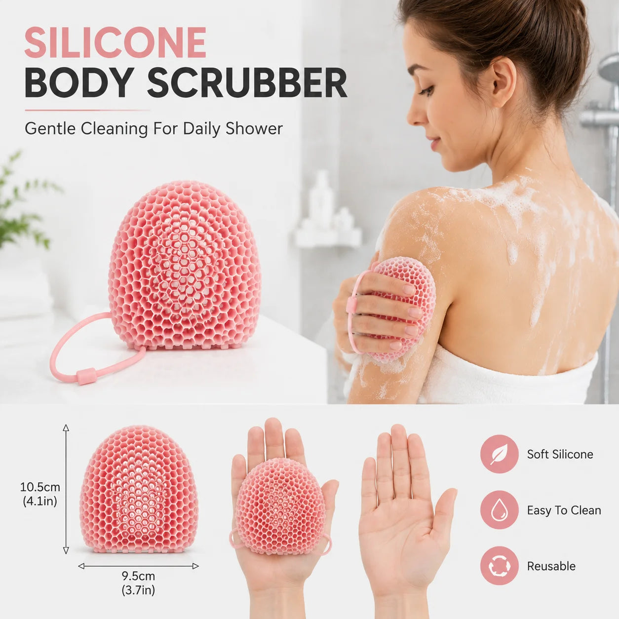 Honeycomb Silicone Body Scrubber