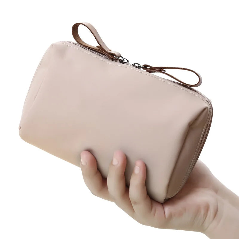 Compact Nylon Zipper Makeup Pouch