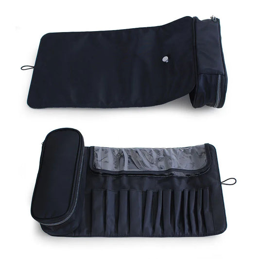 Roll-Up Oxford Makeup Brush Bag
