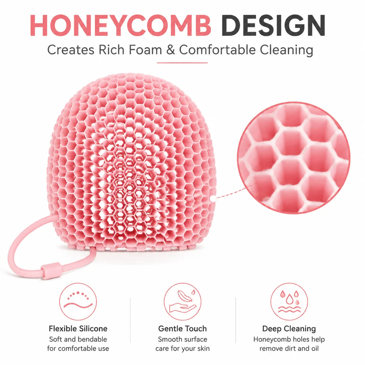 Honeycomb Silicone Body Scrubber
