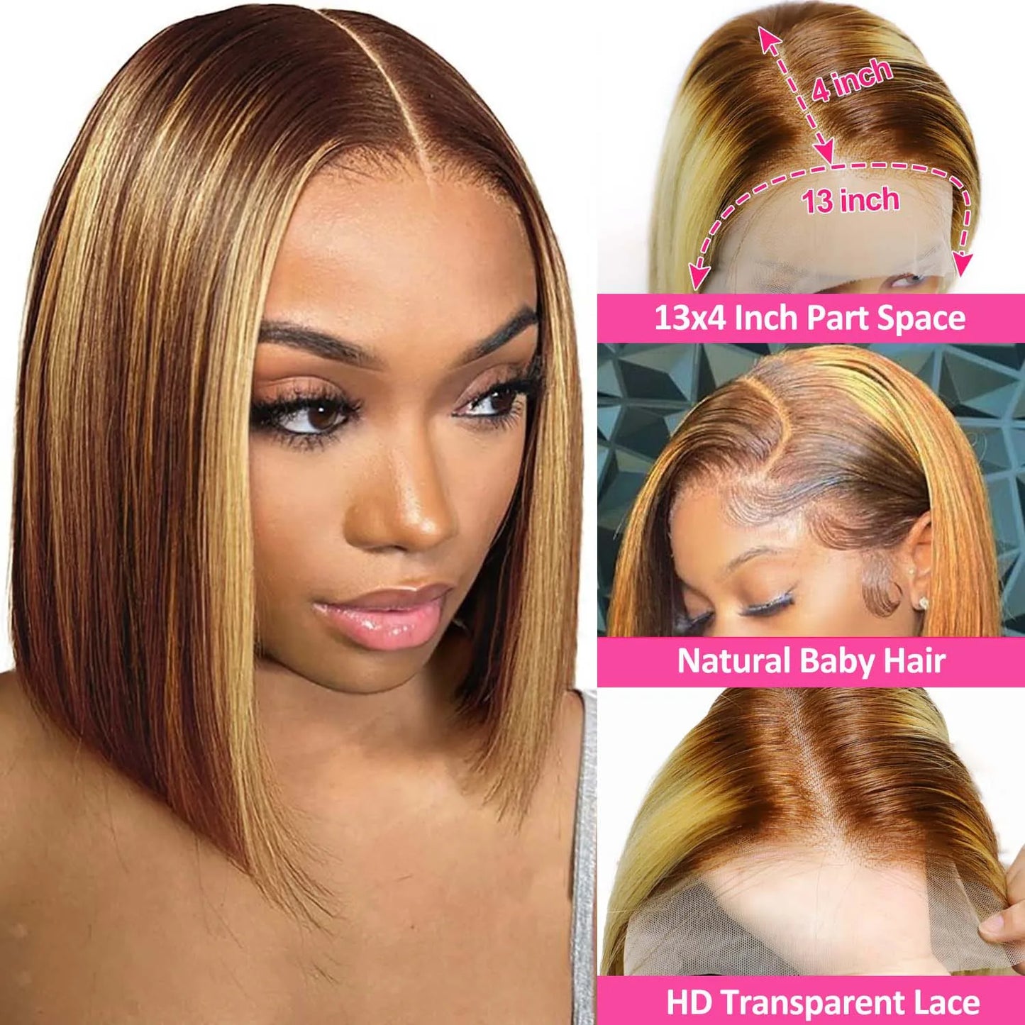 Ombre Honey Blonde Bob Wig