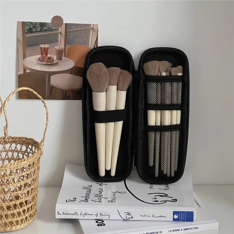 Double-Zip Makeup Brush Case