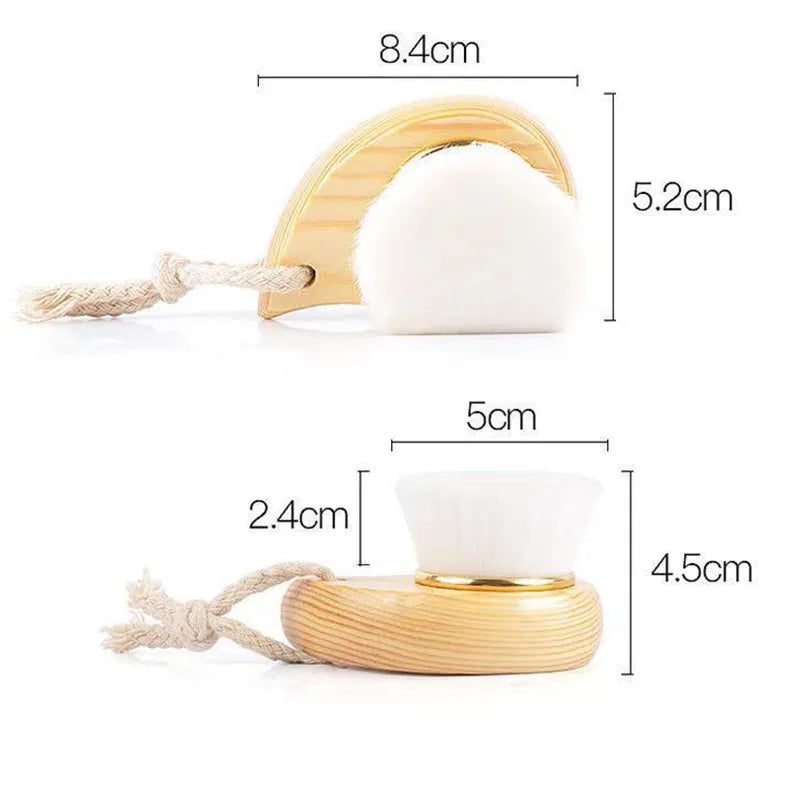 Wood Handle Facial Cleansing Brush