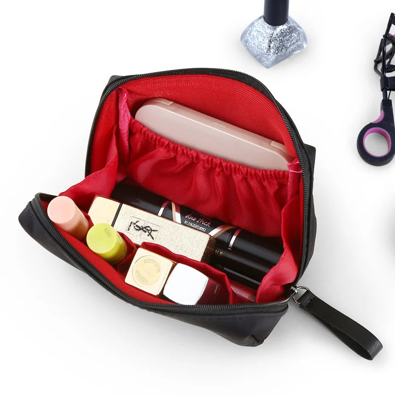 Compact Nylon Zipper Makeup Pouch